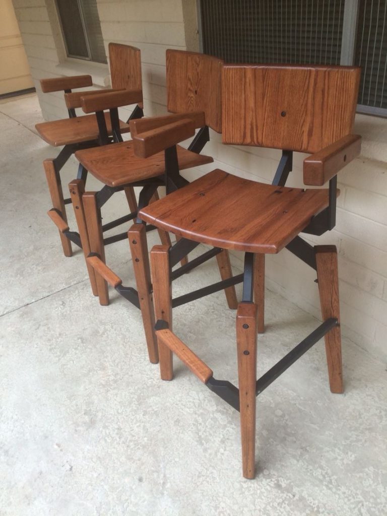 I created the steel binding structures for these custom chairs.
