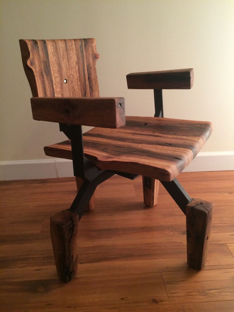 I created the steel binding structures for these custom chairs.